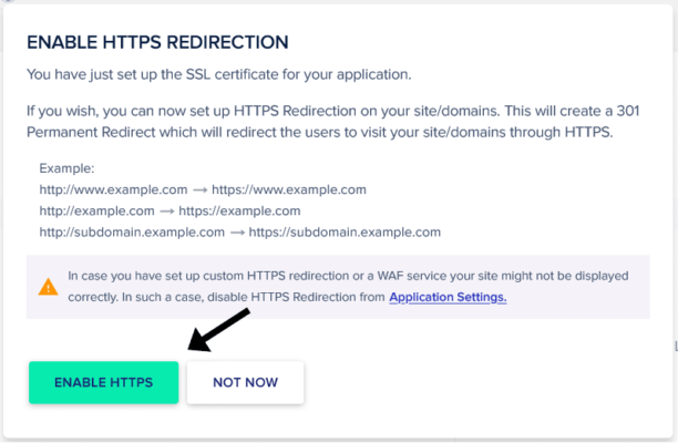 cloudways ssl https redirection step 3